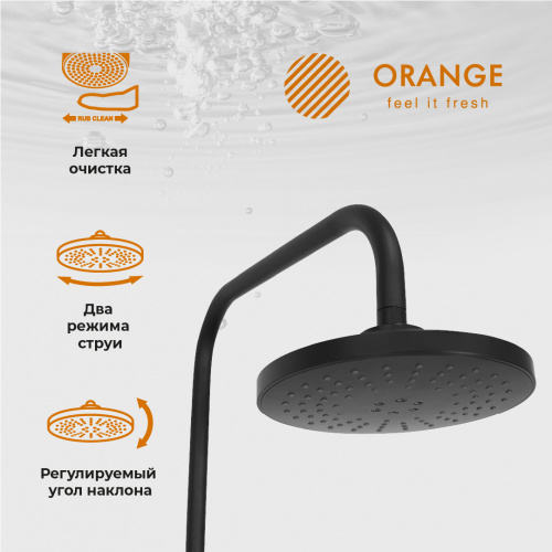 Душевая система Orange O-Shower OW02b черный матовый фото 12
