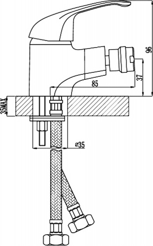 Смеситель для биде Rossinka A (A35-51) фото 2