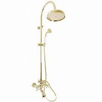 MK159.5/3Z MORAVA RETRO - смеситель для ванной душевой комплект, головной душ, ЦВЕТ ЗОЛОТО RAV Slezak