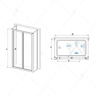 Душевой уголок RGW CL-31 P (CL-21 + 2Z-050-1) Прозрачное 900x900