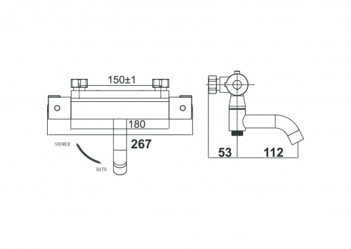 Смеситель для ванны D&K Bayern Potsdam (DA2153201) фото 2