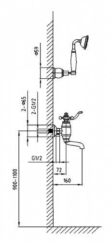 смесители для ванны и душа Timo Lina (7034/02Y antique) фото 3