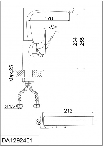 Смеситель для кухни D&K Rhein Hertz (DA1292401) фото 7