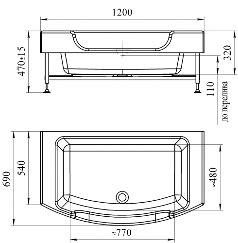 Акриловая ванна Radomir «Чарли» (ванна для хозяйственных нужд) фото 3