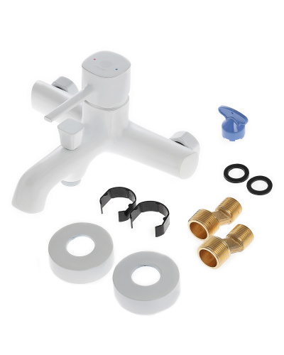 Смеситель для ванны/душа Orange Karl M05-100w белый фото 7