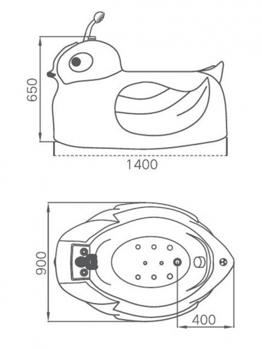 Акриловая ванна Gemy G9285 фото 6