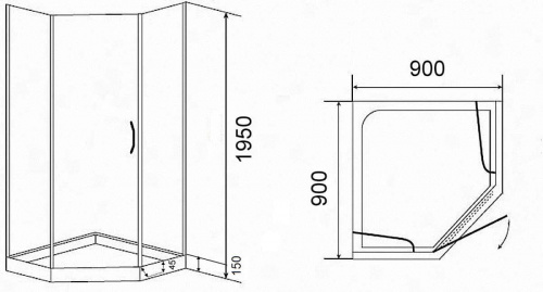 Душевой уголок Parly ZPE911T фото 5