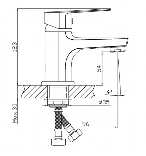 Смеситель для раковины Orange Loop M26-021w белый фото 2