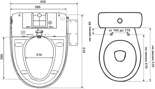 Электронная крышка-биде Timo TE-710  фото 2