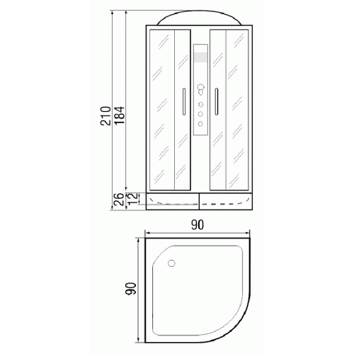 Душевая кабина River DUNAY 90/24 MT фото 5