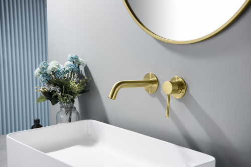 Смеситель для раковины встроенный Timo Saona 2372/17SM золото матовое фото 6