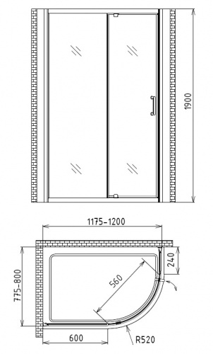 Душевой уголок Gemy Sunny Bay S28182 фото 5