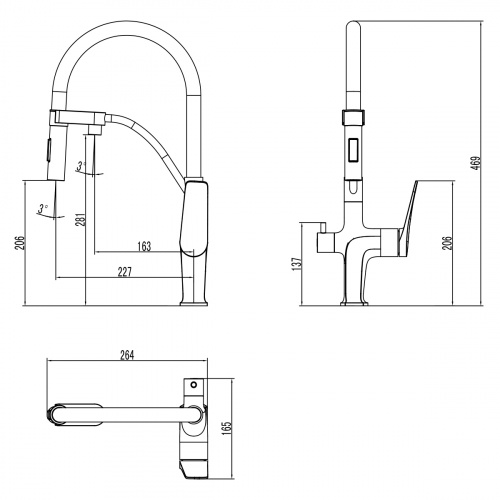 Смеситель для кухни Lemark Comfort (LM3074C-Red) фото 4