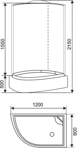 Душевая кабина Arcus AS-109R (120*80*215) фото 2