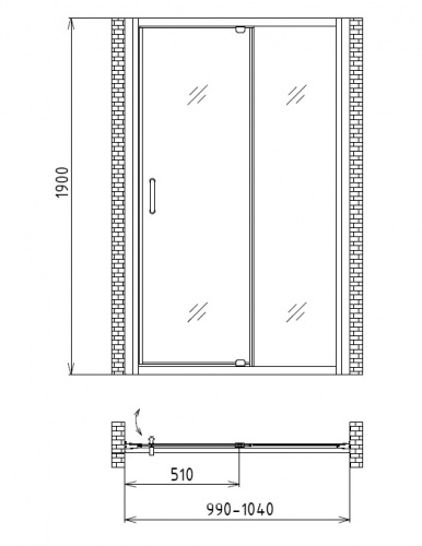 Душевая дверь Gemy Sunny Bay S28191AM фото 5