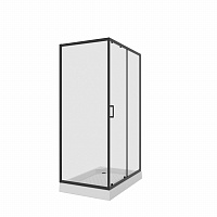 Душевое ограждение Niagara NG-6812-08 BLACK (120*80*190) прямоугольник, дверь раздвижная, 1 место