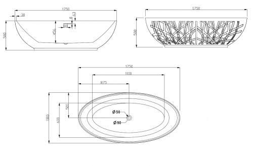 Акриловая ванна ABBER AB9283 фото 5