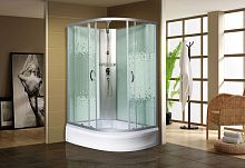 МОНОМАХ Б/К 110/80/24 МЗ L Душевая кабина, б/крыши, 1100*800*210, асимметричная