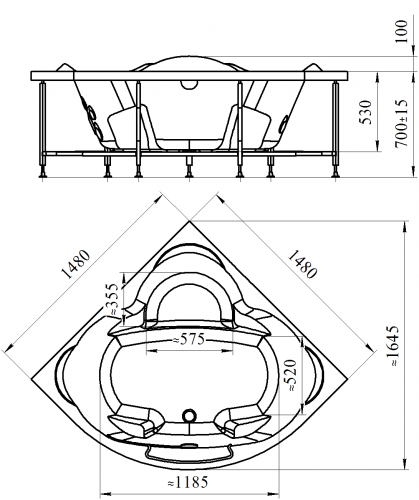 Акриловая ванна Radomir «Сорренто» фото 3