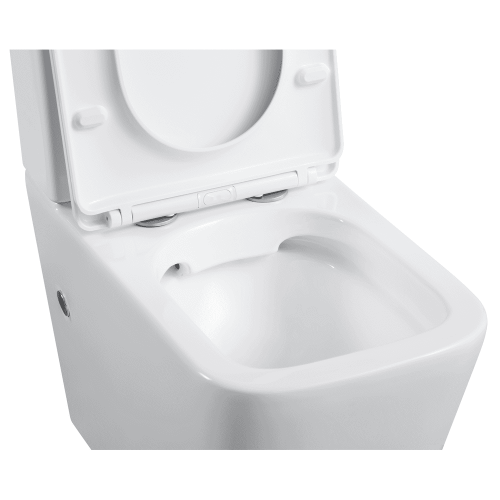 Безободковый унитаз-компакт Black & White W-7703 фото 10
