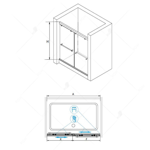 Душевая дверь RGW TO-11 Матовое-Сатинат 1600 фото 2