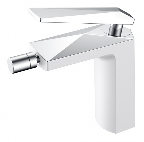 Смеситель для биде  БЕЛЫЙ+ХРОМ