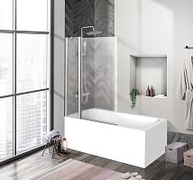 Душевая шторка на ванну BelBagno UNO-V-11-120/150-P-Cr-L