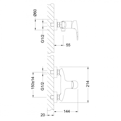 Смеситель для душа Lemark Linara (LM0403C) фото 3