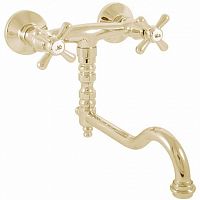 MK101.5/29Z MORAVA RETRO - смеситель кухонный настенный, ЦВЕТ ЗОЛОТО RAV Slezak