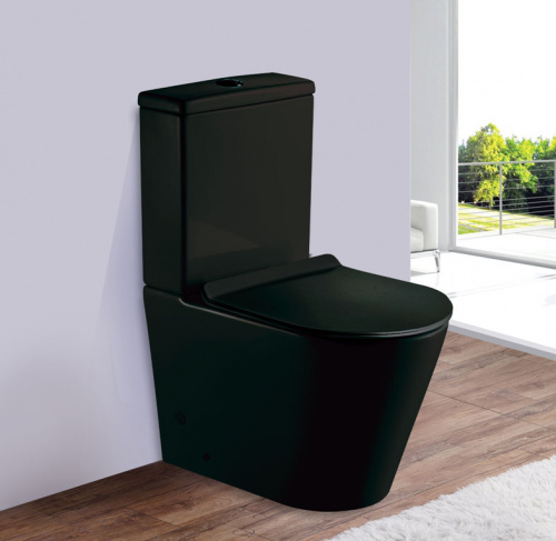 Унитаз компакт  Esbano ALAGON-C (Matt Black). Размер: 640x385x825.