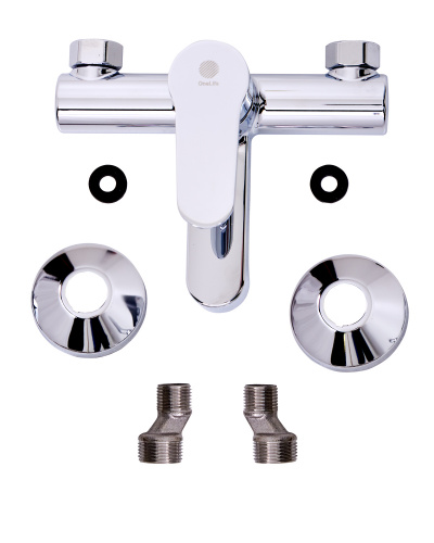 OneLife P07-100cr полимерный смеситель для ванны/душа, хром фото 7