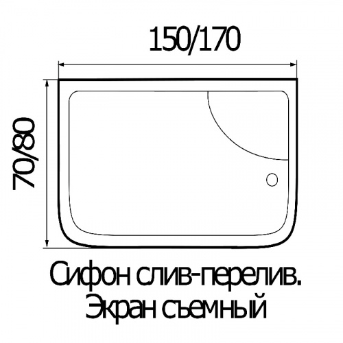АКРИЛОВАЯ ВАННА River 150/80/50  фото 3