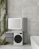 Тумба подвесная STYLE LINE "Даллас 110" Люкс Плюс серая с раковиной ESTETUS Даллас 1100*480 левый
