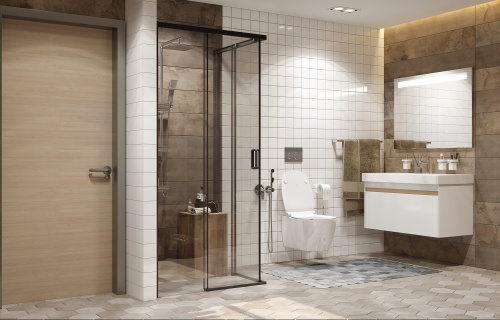 Душевое ограждение Ambassador Queen 11011203Black (900x900x2000), 1 место фото 4