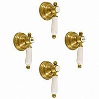 MK586KZ MORAVA RETRO - смеситель для душа, скрытый монтаж, ЦВЕТ ЗОЛОТО RAV Slezak