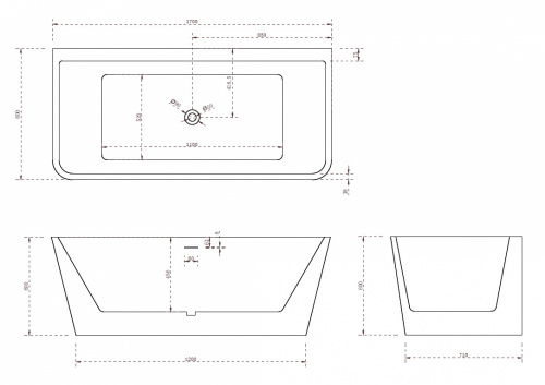 Акриловая ванна ABBER AB9298 фото 4