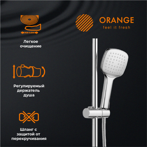 Душевая система Orange Thermo T19-944cr термостат с изливом, хром фото 11