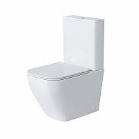 Унитаз Grossman Style GR-4453S (620*365*830) напольный БЕЗОБОДКОВЫЙ с тонкой крышкой, 2 места
