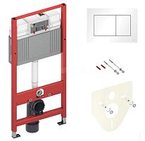 Система инсталляции TECE Base 9400413 4 в 1 с кнопкой белый глянец