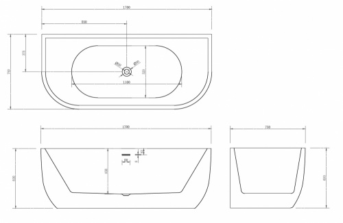 Акриловая ванна ABBER AB9316 фото 6