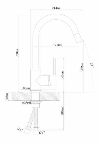 Смеситель Florentina  АЛЬФА FK фото 2