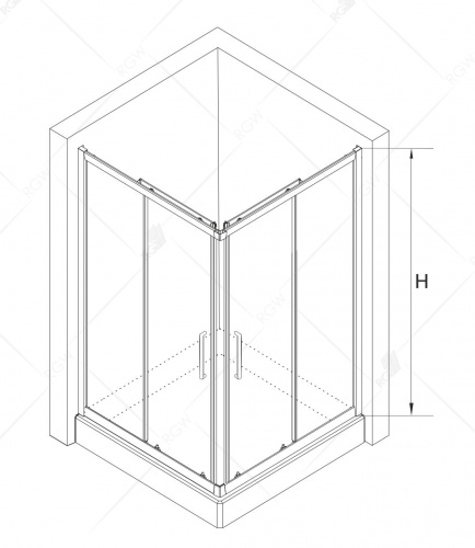 Душевой уголок RGW CL-34 Прозрачное 1000x1000 фото 4
