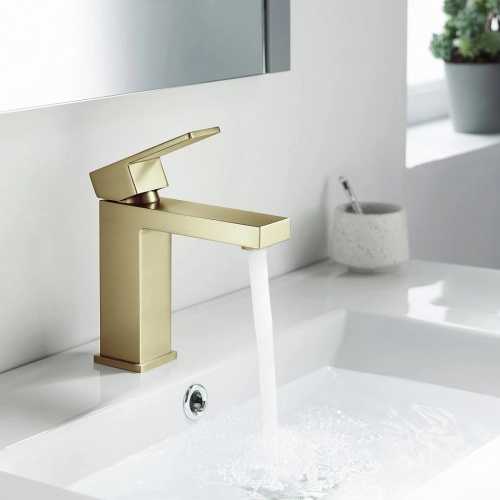 Смеситель для раковины Timo Selene золото матовое (2061/17F) фото 3