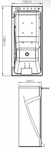 Акриловая ванна Orans OLS-BT65108 R фото 4