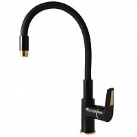 CO319.5/10CMATZ COLORADO - смеситель кухонный, ЧЕРНЫЙ МАТОВЫЙ/ЗОЛОТО RAV Slezak