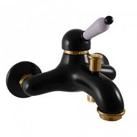 L054.5CMATZ LABE - смеситель для ванны, ЦВЕТ ЧЕРНЫЙ МАТОВЫЙ/ЗОЛОТО RAV Slezak