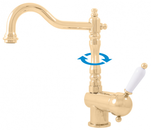 L508.5/8Z LABE - смеситель кухонный, ЦВЕТ ЗОЛОТО RAV Slezak фото 2