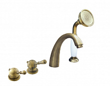 L476.5PSM LABE смеситель каскадный на 4 отверстия, ЦВЕТ БРОНЗА RAV Slezak