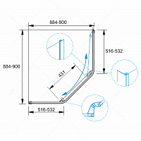Душевой уголок RGW PA-86 Прозрачное 900x900