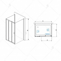 Душевой уголок RGW PA-73 (PA-13 + Z-050-2) Прозрачное 1000x900